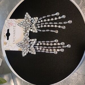 ⭐️ Enchanté XL Star Dangle Rhinestone Bling Earrings ⭐️